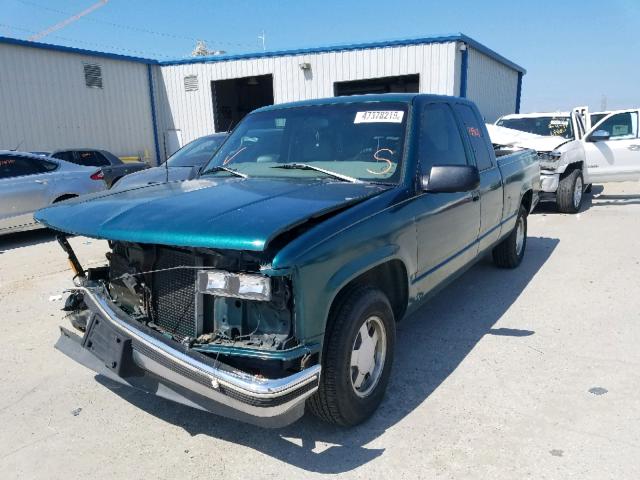 1GTEC19R3VE510762 - 1997 GMC SIERRA C15 GREEN photo 2