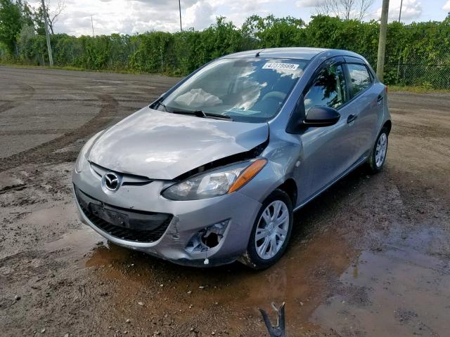 JM1DE1KY7E0179785 - 2014 MAZDA MAZDA2 SPO GRAY photo 2