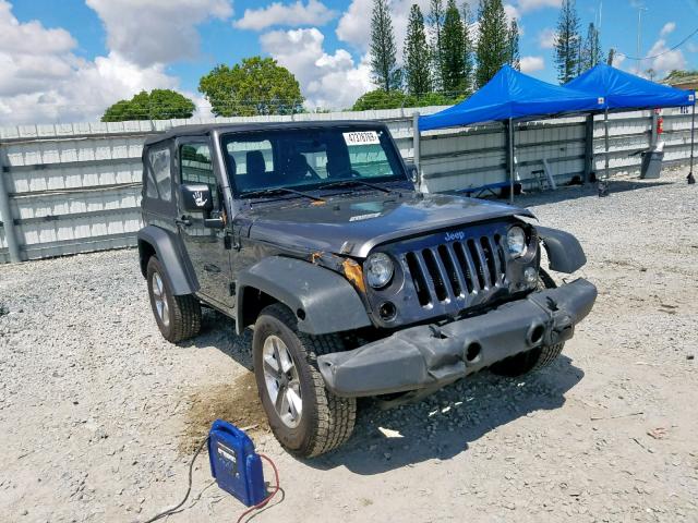 1C4AJWAG8JL894815 - 2018 JEEP WRANGLER S GRAY photo 1