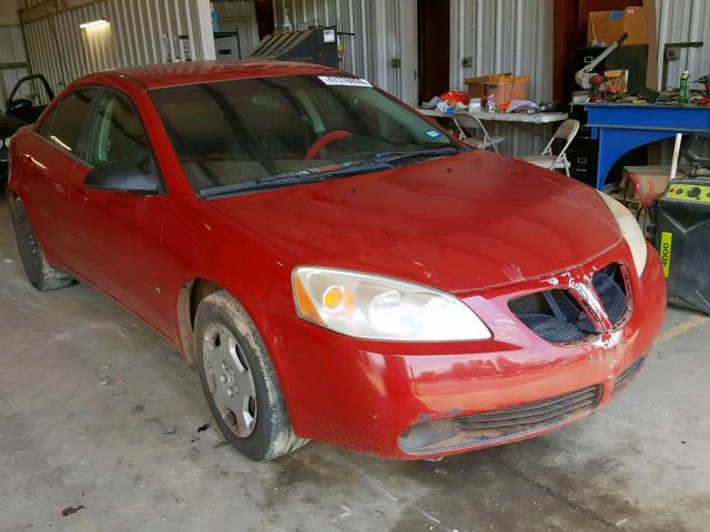 1G2ZF58B974265726 - 2007 PONTIAC G6 VALUE L RED photo 1