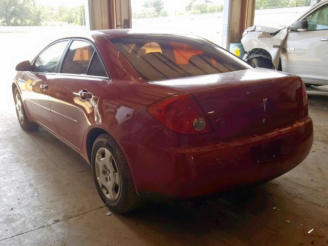 1G2ZF58B974265726 - 2007 PONTIAC G6 VALUE L RED photo 3