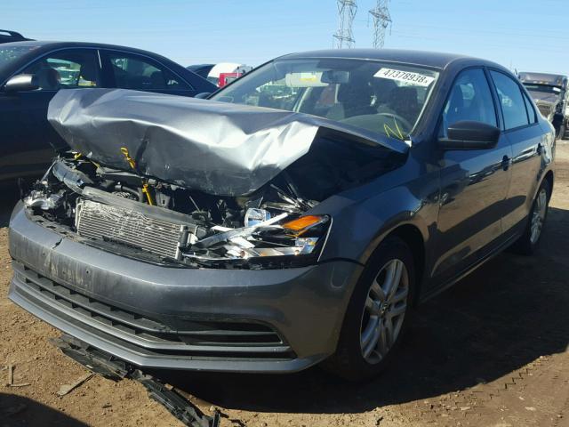 3VW2K7AJ4FM225009 - 2015 VOLKSWAGEN JETTA BASE GRAY photo 2