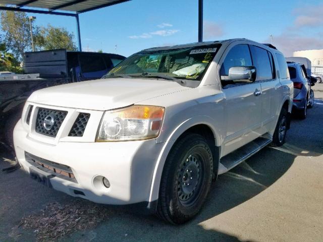 5N1AA0ND7AN616825 - 2010 NISSAN ARMADA SE WHITE photo 2