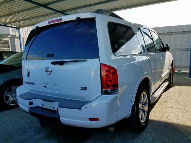 5N1AA0ND7AN616825 - 2010 NISSAN ARMADA SE WHITE photo 4