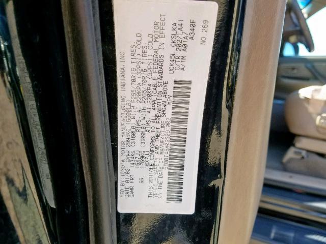 5TDBT48A02S091002 - 2002 TOYOTA SEQUOIA LI BLACK photo 10