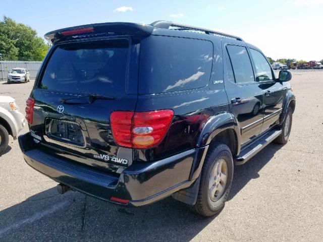 5TDBT48A02S091002 - 2002 TOYOTA SEQUOIA LI BLACK photo 4