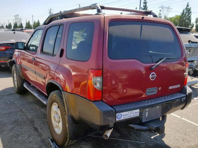 5N1ED28T52C585417 - 2002 NISSAN XTERRA XE BURGUNDY photo 3