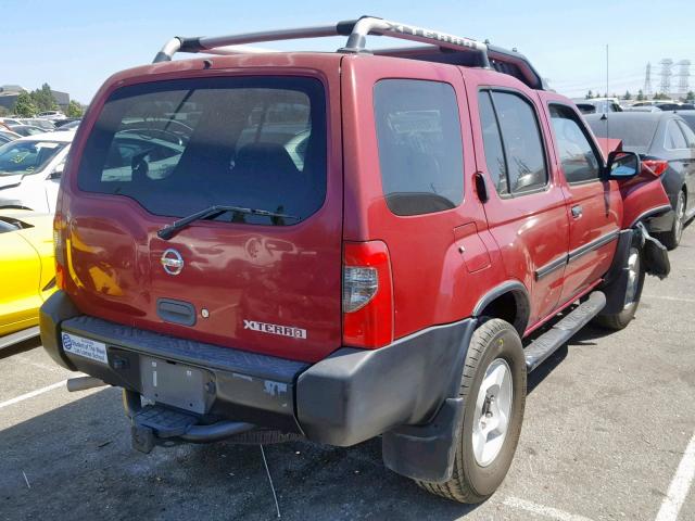 5N1ED28T52C585417 - 2002 NISSAN XTERRA XE BURGUNDY photo 4