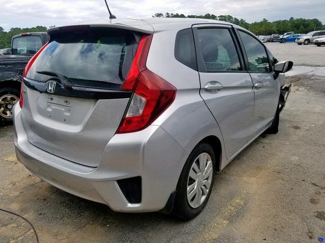 3HGGK5H50FM729077 - 2015 HONDA FIT LX SILVER photo 4