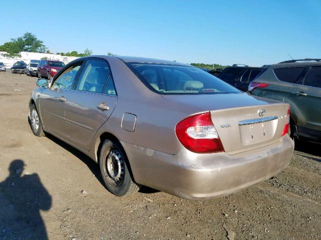 4T1BE32K02U561011 - 2002 TOYOTA CAMRY LE BEIGE photo 3