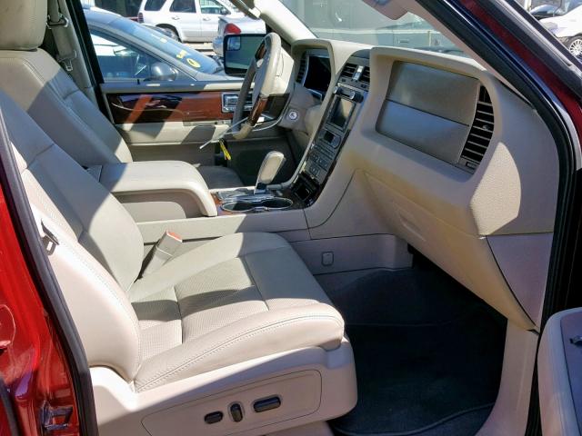 5LMJJ2J5XEEL05838 - 2014 LINCOLN NAVIGATOR წითელი ფოტო 5