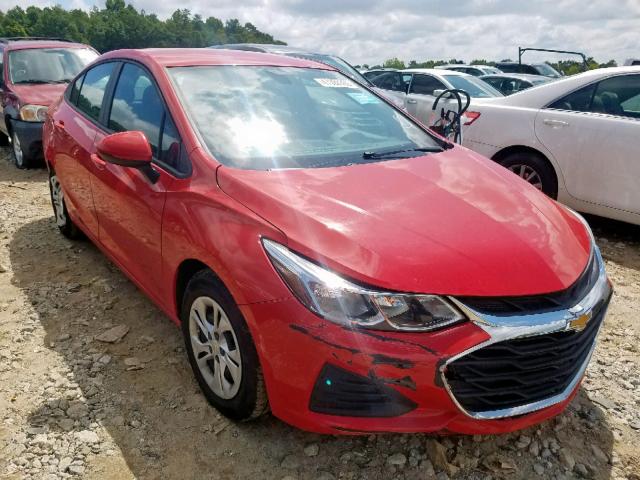 1G1BJ5SM0K7102047 - 2019 CHEVROLET CRUZE RED photo 1