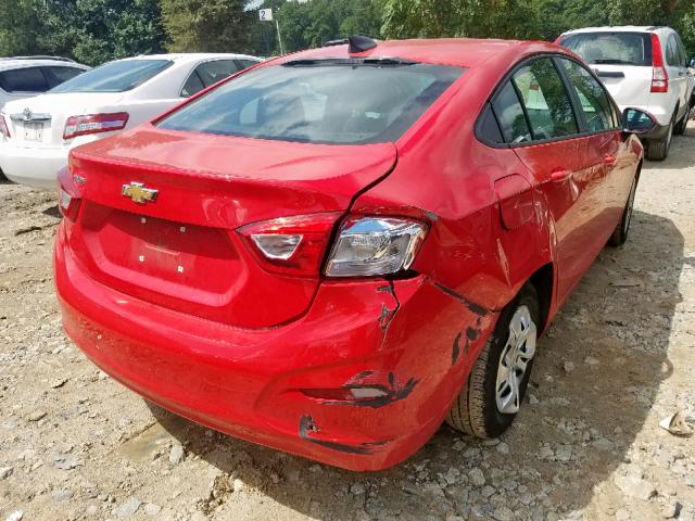 1G1BJ5SM0K7102047 - 2019 CHEVROLET CRUZE RED photo 4