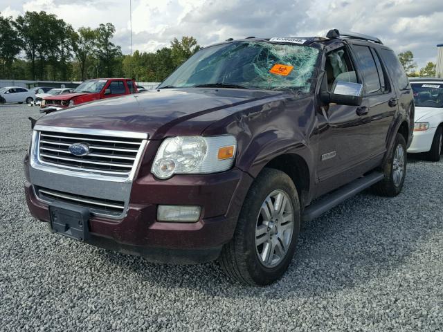 1FMEU75E97UA93896 - 2007 FORD EXPLORER L MAROON photo 2