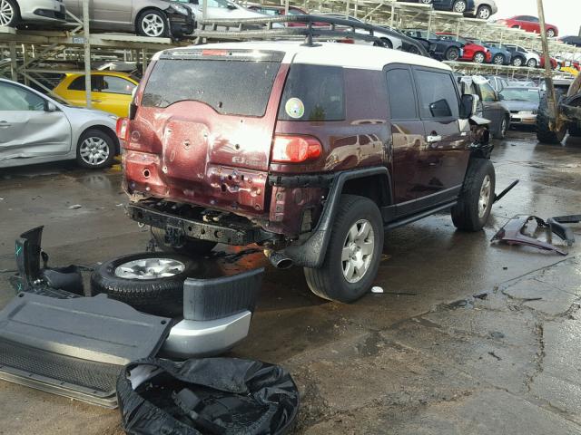 JTEBU11F870092017 - 2007 TOYOTA FJ CRUISER MAROON photo 4