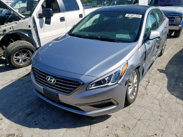 5NPE34AF7FH053944 - 2015 HYUNDAI SONATA SPO GRAY photo 2