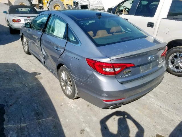 5NPE34AF7FH053944 - 2015 HYUNDAI SONATA SPO GRAY photo 3