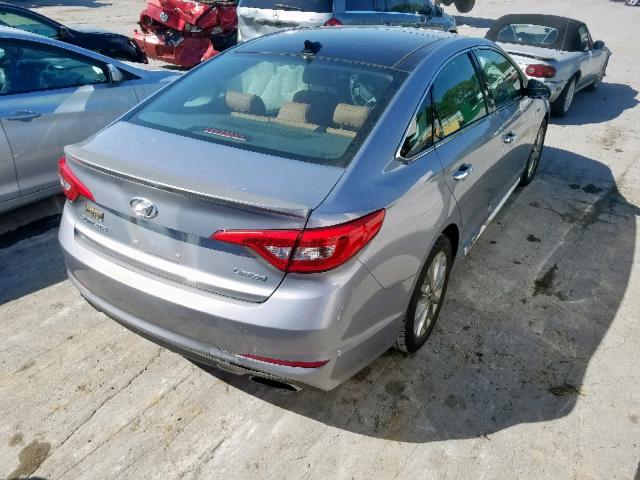 5NPE34AF7FH053944 - 2015 HYUNDAI SONATA SPO GRAY photo 4