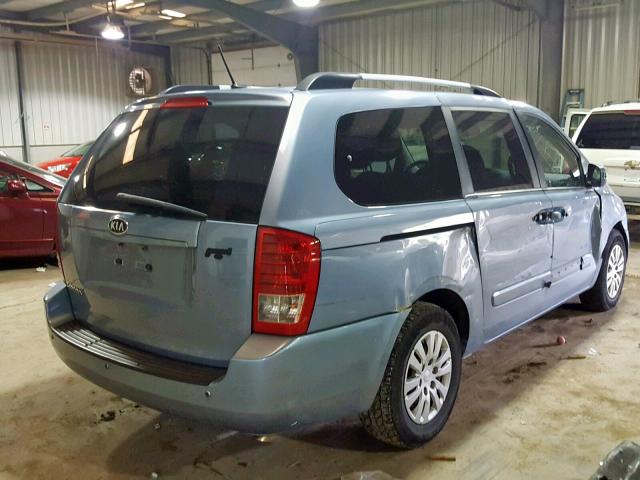 KNDMG4C74C6441922 - 2012 KIA SEDONA LX BLUE photo 4