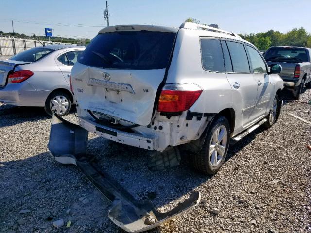 JTEDS42A882064436 - 2008 TOYOTA HIGHLANDER WHITE photo 4