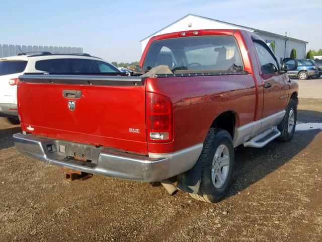 1D7HA16N46J136925 - 2006 DODGE RAM 1500 S RED photo 4