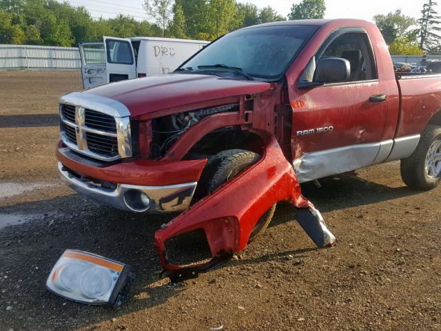 1D7HA16N46J136925 - 2006 DODGE RAM 1500 S RED photo 9