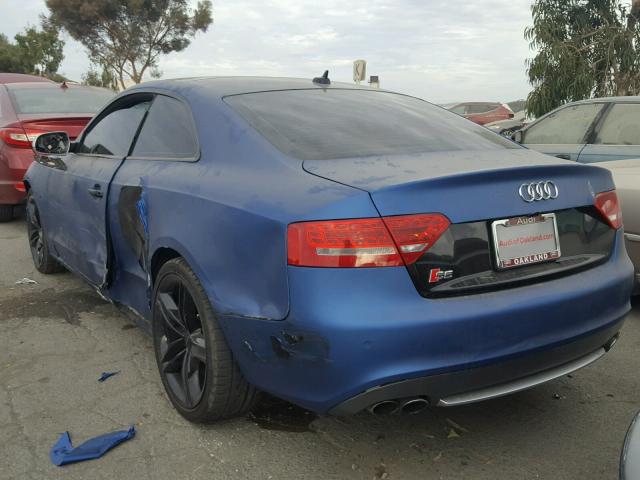 WAUCVAFR0BA070179 - 2011 AUDI S5 PREMIUM BLUE photo 3