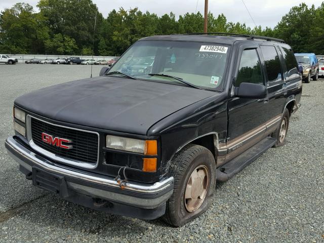 1GKEK13R3TJ733047 - 1996 GMC YUKON BLACK photo 2