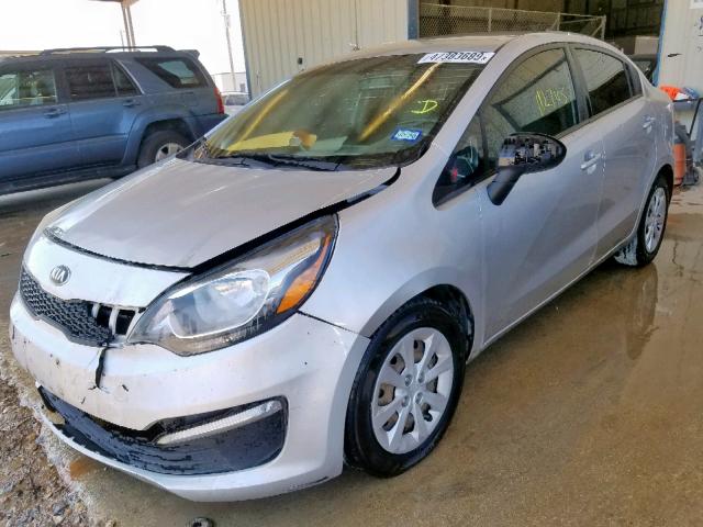 KNADM4A33G6543059 - 2016 KIA RIO LX SILVER photo 2