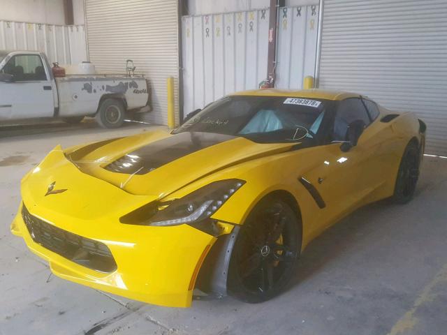 1G1YK2D70F5113242 - 2015 CHEVROLET CORVETTE S YELLOW photo 2