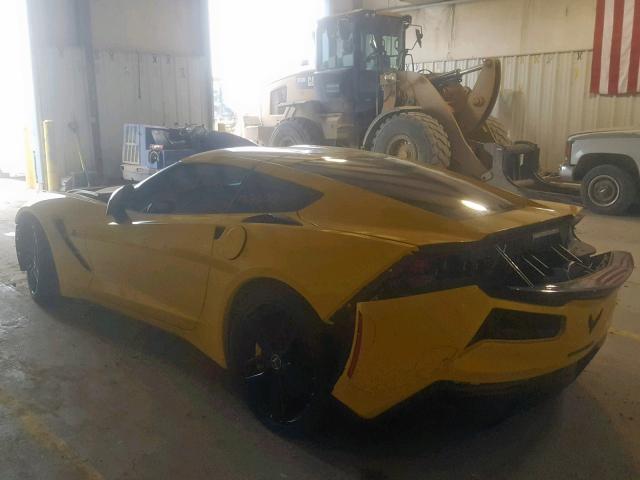 1G1YK2D70F5113242 - 2015 CHEVROLET CORVETTE S YELLOW photo 3