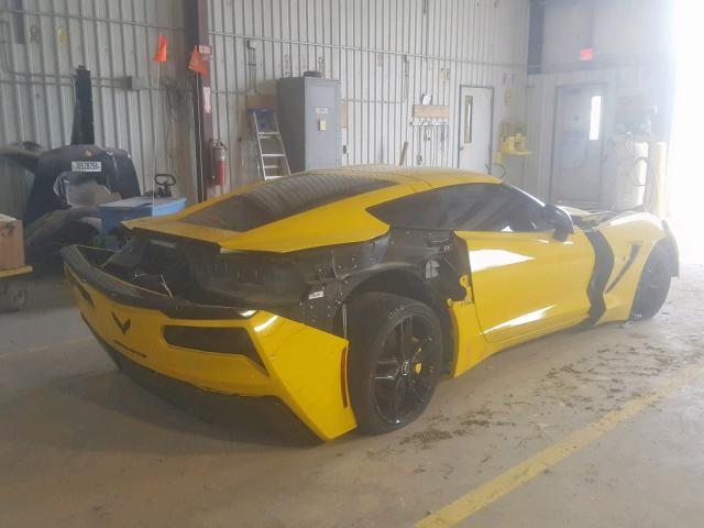 1G1YK2D70F5113242 - 2015 CHEVROLET CORVETTE S YELLOW photo 4