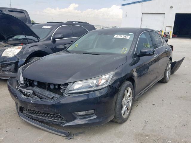 1HGCR3F80EA002495 - 2014 HONDA ACCORD EXL BLACK photo 2