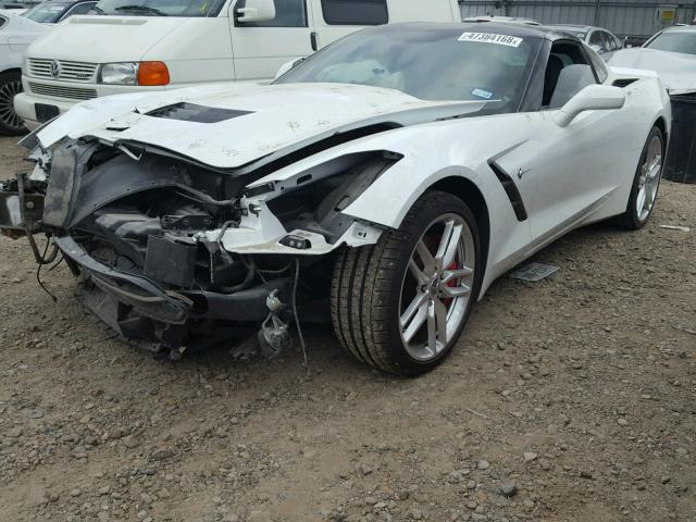 1G1YL2D74E5119993 - 2014 CHEVROLET CORVETTE S WHITE photo 2