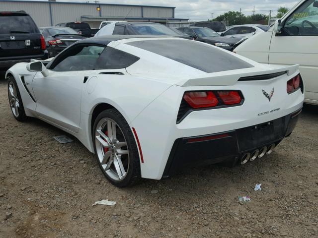 1G1YL2D74E5119993 - 2014 CHEVROLET CORVETTE S WHITE photo 3