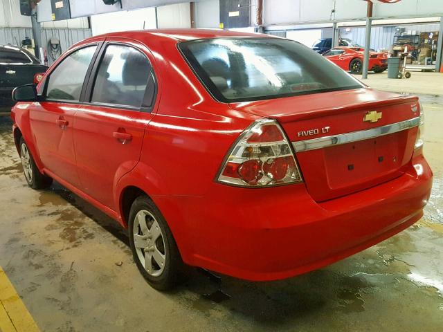 KL1TD5DE9AB069948 - 2010 CHEVROLET AVEO LS RED photo 3