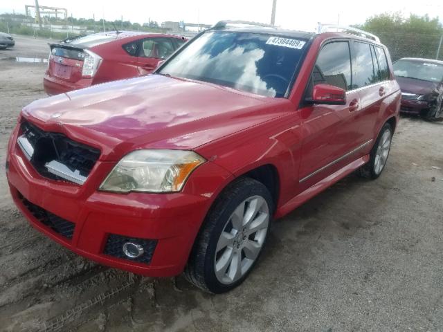 WDCGG8HB3AF308058 - 2010 MERCEDES-BENZ GLK 350 4M RED photo 2