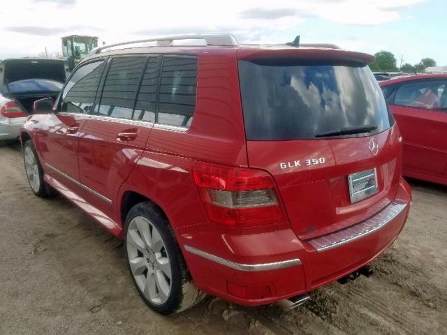 WDCGG8HB3AF308058 - 2010 MERCEDES-BENZ GLK 350 4M RED photo 3