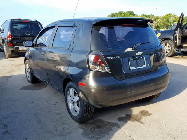 KL1TG66676B636166 - 2006 CHEVROLET AVEO LT CHARCOAL photo 3