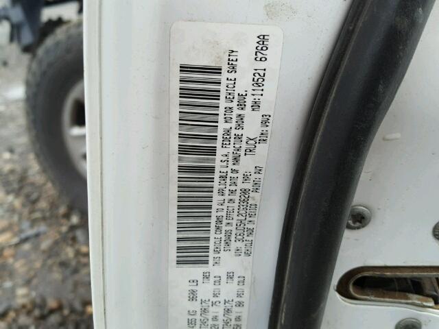 3C6UD5HL2CG336208 - 2012 DODGE RAM 2500 S თეთრი ფოტო 10