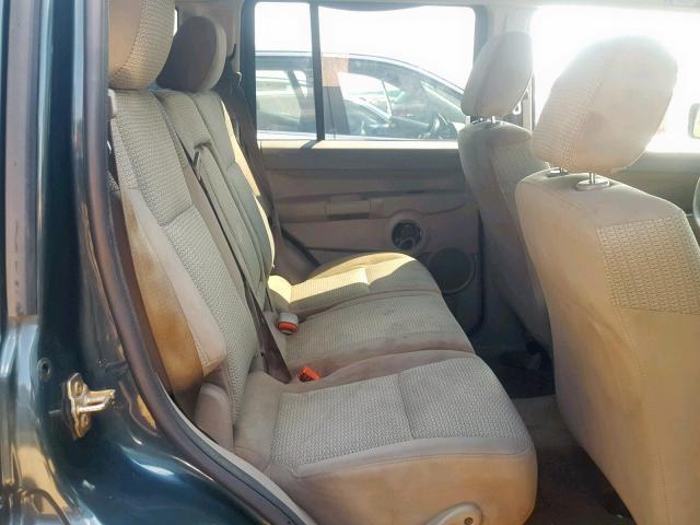 1J8HH48K66C202155 - 2006 JEEP COMMANDER მწვანე ფოტო 6