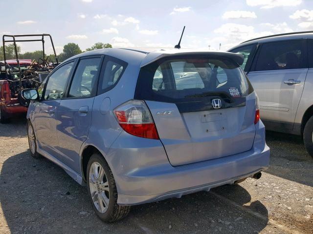 JHMGE88499S031642 - 2009 HONDA FIT SPORT BLUE photo 3