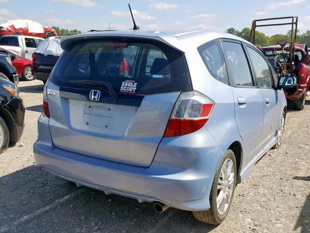 JHMGE88499S031642 - 2009 HONDA FIT SPORT BLUE photo 4