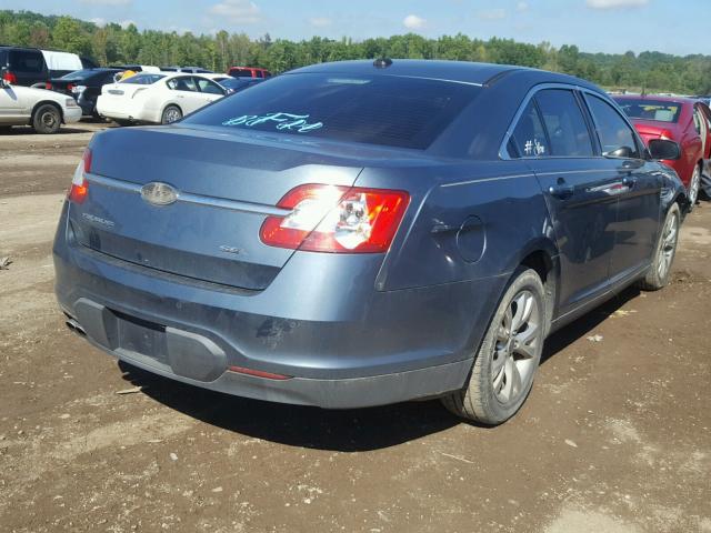 1FAHP2EW1AG148003 - 2010 FORD TAURUS SEL BLUE photo 4