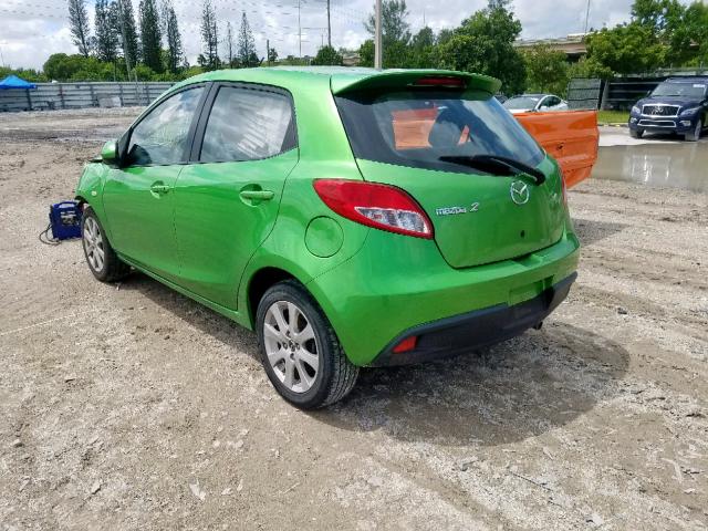 JM1DE1LY2D0158176 - 2013 MAZDA MAZDA2 GREEN photo 3