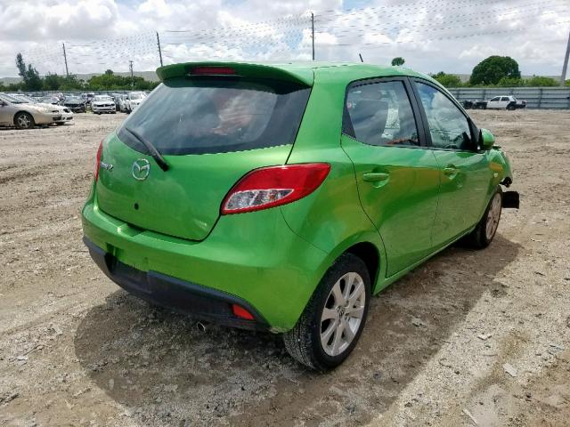 JM1DE1LY2D0158176 - 2013 MAZDA MAZDA2 GREEN photo 4