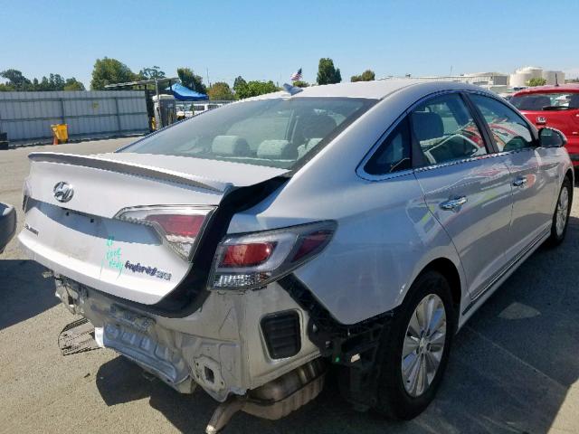 KMHE24L16GA029675 - 2016 HYUNDAI SONATA HYB SILVER photo 4