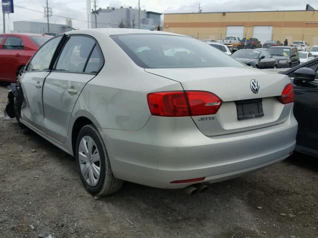 3VW2K7AJ7CM317985 - 2012 VOLKSWAGEN JETTA BASE SILVER photo 3