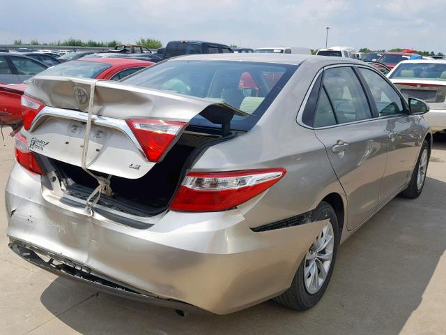 4T4BF1FK0FR470246 - 2015 TOYOTA CAMRY LE TAN photo 4
