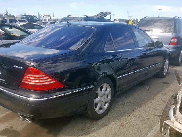 WDBNG83J95A444949 - 2005 MERCEDES-BENZ S 430 4MAT BLACK photo 4